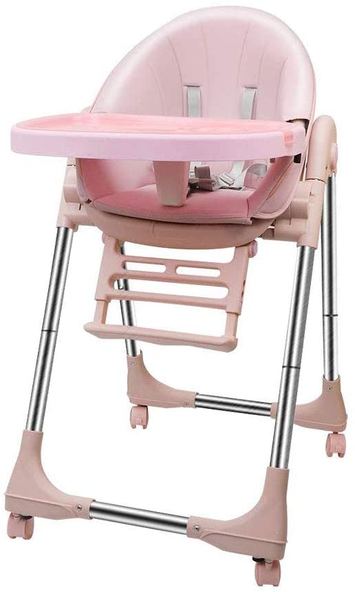Yoleo Compact Baby High Chair for Babies and Toddlers with Removable Tray,5 Point Seat Belt Highchairs from 6 Months to 4 Years Old (Mint Green)