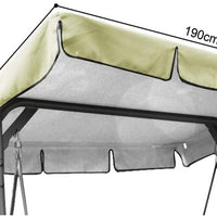 OUNUO Replacement Canopy for Swing Seat Chair, Universal Coloured Replacement Roof Cover Patio Hammock Cover Top Garden Outdoor