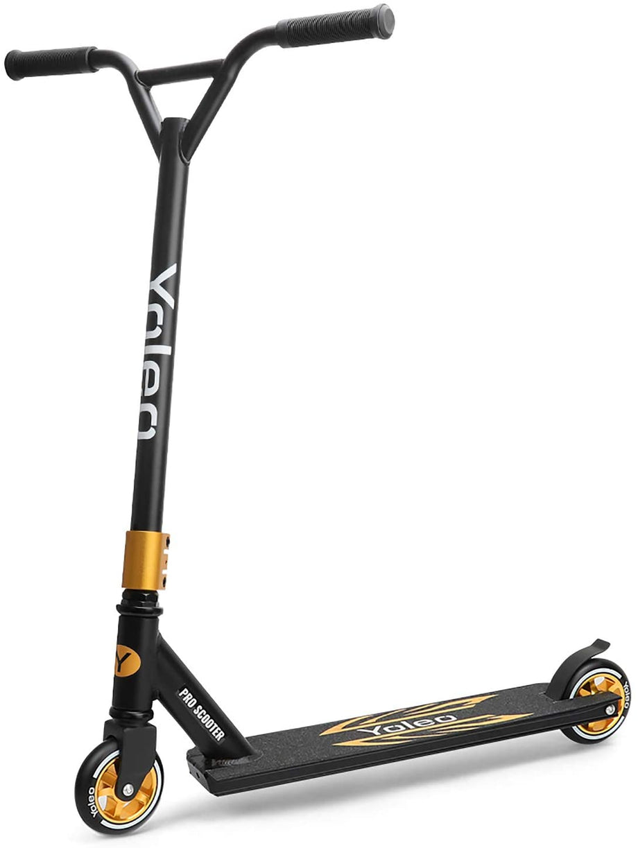 OUNUO Pro Stunt Scooter - Kick Scooter with ABEC 7 ball bearings,CNC 6061-T6 Aluminum Fork - Intermediate and Beginner Freestyle Tricks Scooters for Kids 8 Years and Up, Teens and Adults