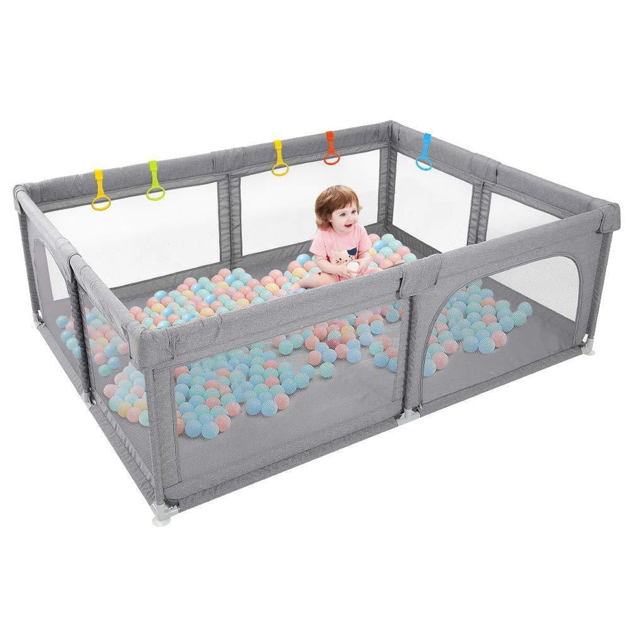 Dripex Kids Safety Activity Center Indoor Outdoor Toddler Fence with Breathable Mesh Extra Large Play Yard for Boys Girls Babies, 150x200cm
