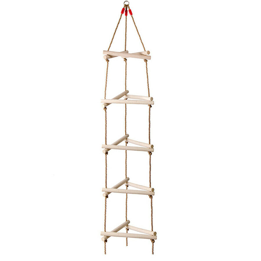 Kids Climbing Frame Ladder Outdoor Rope Swing Disc Seat Wooden Rungs Kids Toys