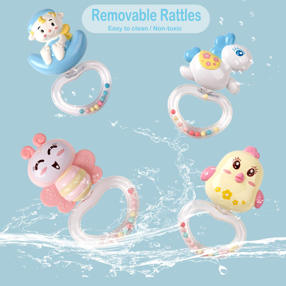 Baby Musical Crib Bed Bell Cot Mobile Moon & Star Dream Light Nusery Lullaby Toy