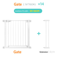 Auto Close Pressure Fit Safety Gate Door Barrier Home Indoor Stair Fence White