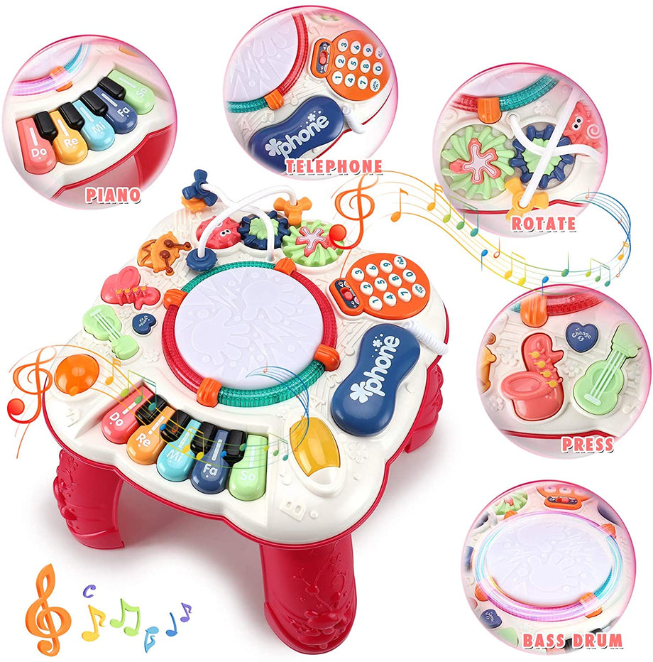 Baby Play Learn Activity Table Musical Toys 6 12 Months Toddler Early Education