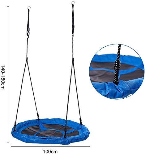 Dripex Nest Swing Children's Swing Tree Swing Seat Round swing for Outdoor Backyard Garden, Oxford, Blue, Up to 150 kg, 100