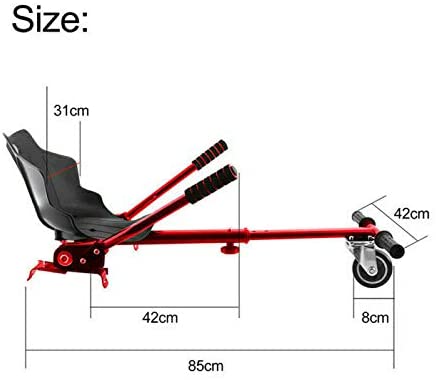Hover Go Karts Hoverboard Seat Attachment 6.5" 8" 10" Adjustable Accessory for Kids Adults