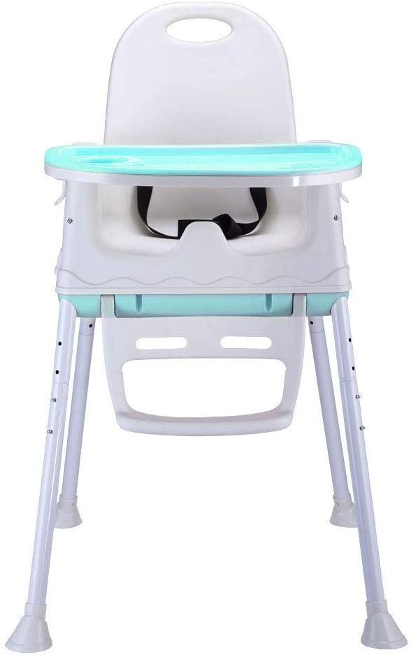 iropro High Chair for Baby and Toddler Booster Seat, with Removable Tray, 3-piont Harness and Adjustable Height Legs, Easy to Assemble Clean Dining Chair for Boys and Girls