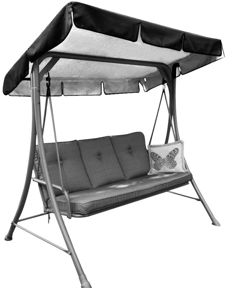 OUNUO Replacement Canopy for Swing Seat Chair, Universal Coloured Replacement Roof Cover Patio Hammock Cover Top Garden Outdoor