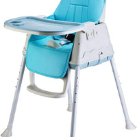 iropro High Chair for Baby and Toddler Booster Seat, with Removable Tray, 3-piont Harness and Adjustable Height Legs, Easy to Assemble Clean Dining Chair for Boys and Girls