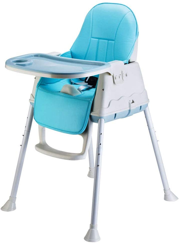 iropro High Chair for Baby and Toddler Booster Seat, with Removable Tray, 3-piont Harness and Adjustable Height Legs, Easy to Assemble Clean Dining Chair for Boys and Girls