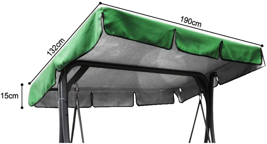 OUNUO Replacement Canopy for Swing Seat Chair, Universal Coloured Replacement Roof Cover Patio Hammock Cover Top Garden Outdoor