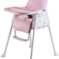 iropro High Chair for Baby and Toddler Booster Seat, with Removable Tray, 3-piont Harness and Adjustable Height Legs, Easy to Assemble Clean Dining Chair for Boys and Girls