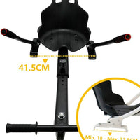 Hover Go Karts Hoverboard Seat Attachment 6.5" 8" 10" Adjustable Accessory for Kids Adults