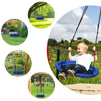 Dripex Nest Swing Children's Swing Tree Swing Seat Round swing for Outdoor Backyard Garden, Oxford, Blue, Up to 150 kg, 100