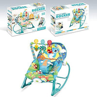 Baby Bouncer Soothing Vibration Rocker Cradle, Swing and Seat Chair Set, Soft Musical, Toys, Adjustable Recline Positions, Suit for Infant to Toddler