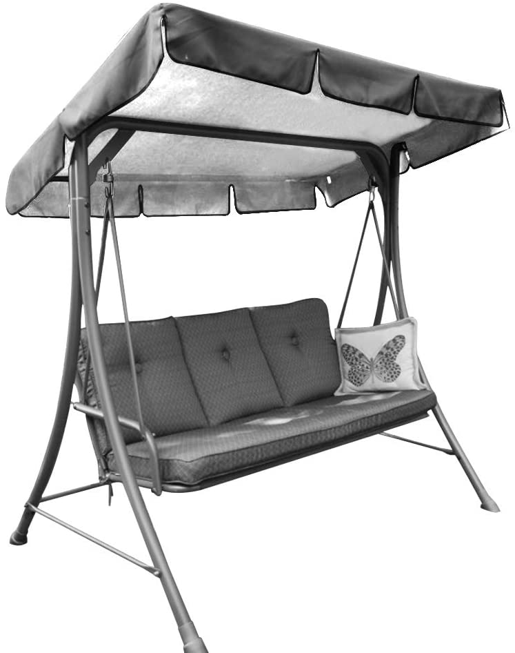 OUNUO Replacement Canopy for Swing Seat Chair, Universal Coloured Replacement Roof Cover Patio Hammock Cover Top Garden Outdoor