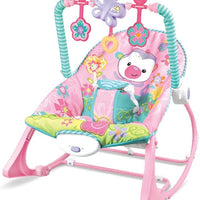 Baby Bouncer Soothing Vibration Rocker Cradle, Swing and Seat Chair Set, Soft Musical, Toys, Adjustable Recline Positions, Suit for Infant to Toddler