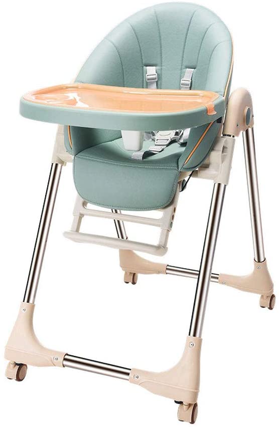 Yoleo Compact Baby High Chair for Babies and Toddlers with Removable Tray,5 Point Seat Belt Highchairs from 6 Months to 4 Years Old (Mint Green)