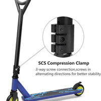 OUNUO Pro Stunt Scooter - Kick Scooter with ABEC 7 ball bearings，CNC 6061-T6 Aluminum Fork - Intermediate and Beginner Freestyle Tricks Scooters for Kids 8 Years and Up, Teens and Adults