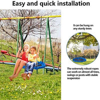 Dripex Nest Swing Children's Swing Tree Swing Seat Round swing for Outdoor Backyard Garden, Oxford, Blue, Up to 150 kg, 100