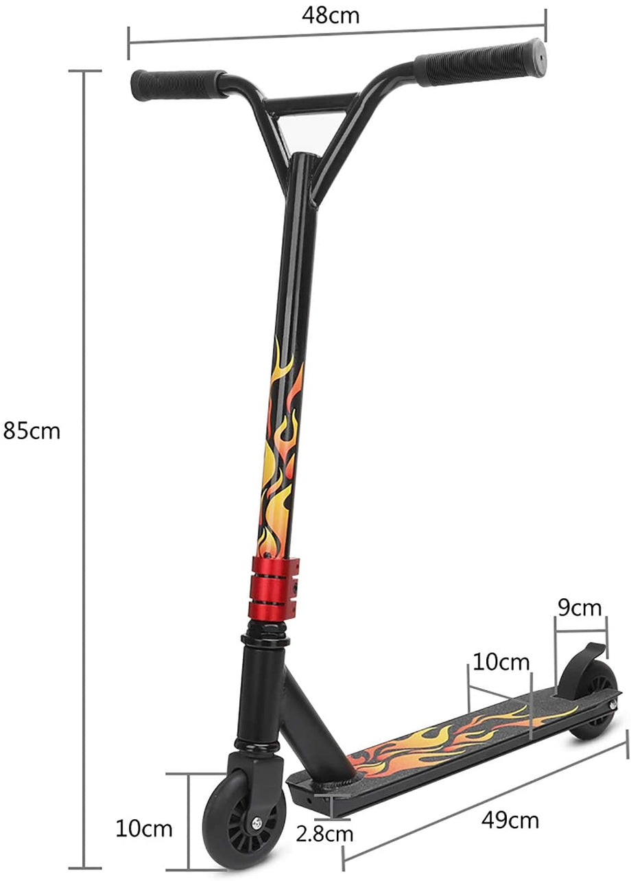 OUNUO Pro Stunt Scooter - Kick Scooter with ABEC 7 ball bearings，CNC 6061-T6 Aluminum Fork - Intermediate and Beginner Freestyle Tricks Scooters for Kids 8 Years and Up, Teens and Adults