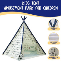 Dripex Teepee Tent for Kids, Fodable Children Play Tent with Carrying Bag and 5 Poles for Boys Girls Toldder, Baby Indian Wigwam Playhouse Toy for Indoor and Outdoor Game