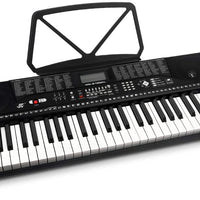 61-Key Portable Electronic Keyboard Piano for Beginners with Lighting Keys,Interactive Teaching System,3 Teaching Modes,Music Stand,Heaphones