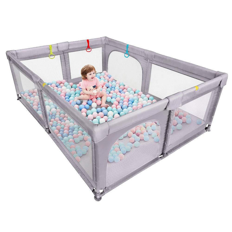 Dripex Kids Safety Activity Center Indoor Outdoor Toddler Fence with Breathable Mesh Extra Large Play Yard for Boys Girls Babies, 150x200cm