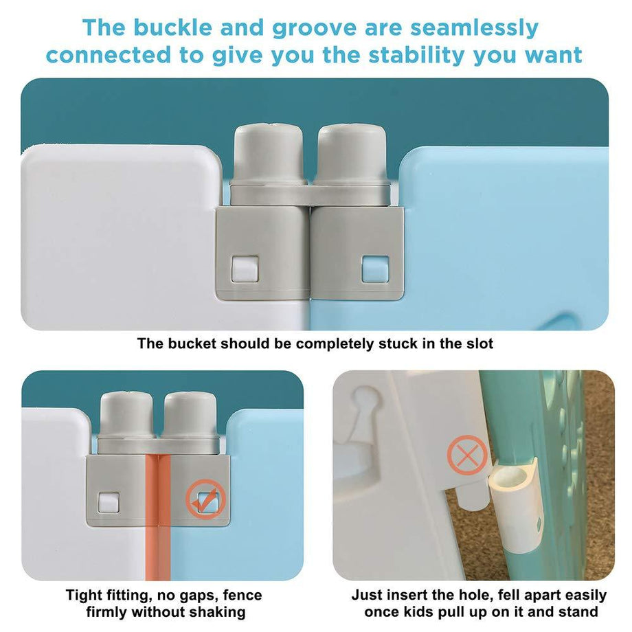 Dripex Upgrade Foldable Kids Activity Centre Safety Play Yard 14Panels