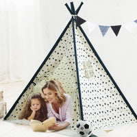 Dripex Teepee Tent for Kids, Fodable Children Play Tent with Carrying Bag and 5 Poles for Boys Girls Toldder, Baby Indian Wigwam Playhouse Toy for Indoor and Outdoor Game