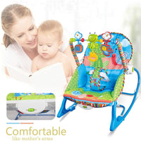 Baby Bouncer Soothing Vibration Rocker Cradle, Swing and Seat Chair Set, Soft Musical, Toys, Adjustable Recline Positions, Suit for Infant to Toddler