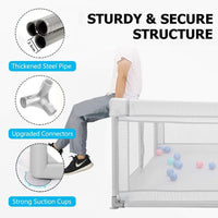 Dripex Kids Safety Activity Center Indoor Outdoor Toddler Fence with Breathable Mesh Extra Large Play Yard for Boys Girls Babies,120*180cm Baby Playpen