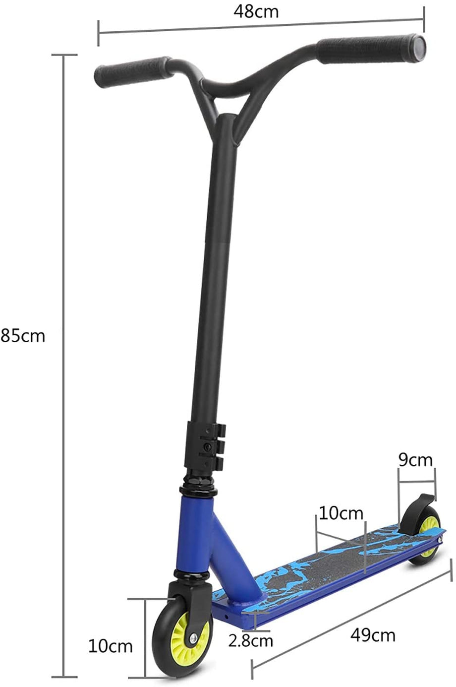 OUNUO Pro Stunt Scooter - Kick Scooter with ABEC 7 ball bearings，CNC 6061-T6 Aluminum Fork - Intermediate and Beginner Freestyle Tricks Scooters for Kids 8 Years and Up, Teens and Adults