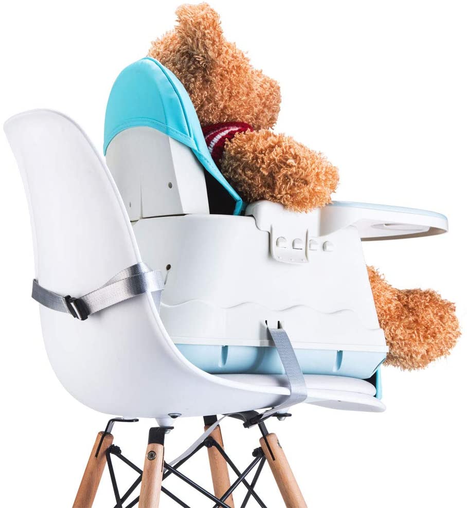 iropro High Chair for Baby and Toddler Booster Seat, with Removable Tray, 3-piont Harness and Adjustable Height Legs, Easy to Assemble Clean Dining Chair for Boys and Girls