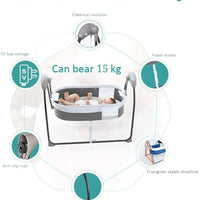 Electric Baby Cradle Toddler Rocker Bed, Newborns Bouncer Swing Bassinet Rocking Crib Infant Bed with Bluetooth Music, Remote Control，5 Swing Amplitudes