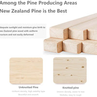 Dripex Baby Convertible Cots Wooden crib pine crib with rollers Wooden Cot Bed, unpainted and seamless stitching newborn crib, multifunctional sofa bed, playpen (100x65cm)