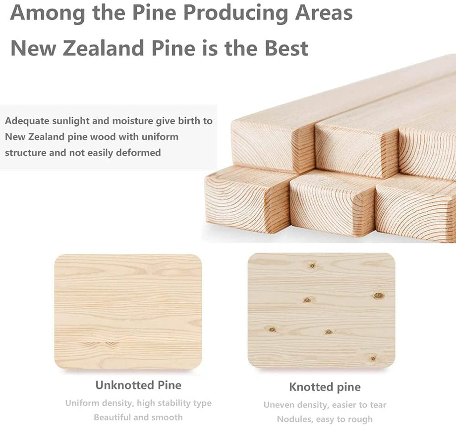 Dripex Baby Convertible Cots Wooden crib pine crib with rollers Wooden Cot Bed, unpainted and seamless stitching newborn crib, multifunctional sofa bed, playpen (100x65cm)