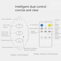 Electric Baby Cradle Toddler Rocker Bed, Newborns Bouncer Swing Bassinet Rocking Crib Infant Bed with Bluetooth Music, Remote Control，5 Swing Amplitudes