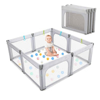 Dripex Kids Safety Activity Center Indoor Outdoor Toddler Fence with Breathable Mesh Extra Large Play Yard for Boys Girls Babies,120*180cm Baby Playpen