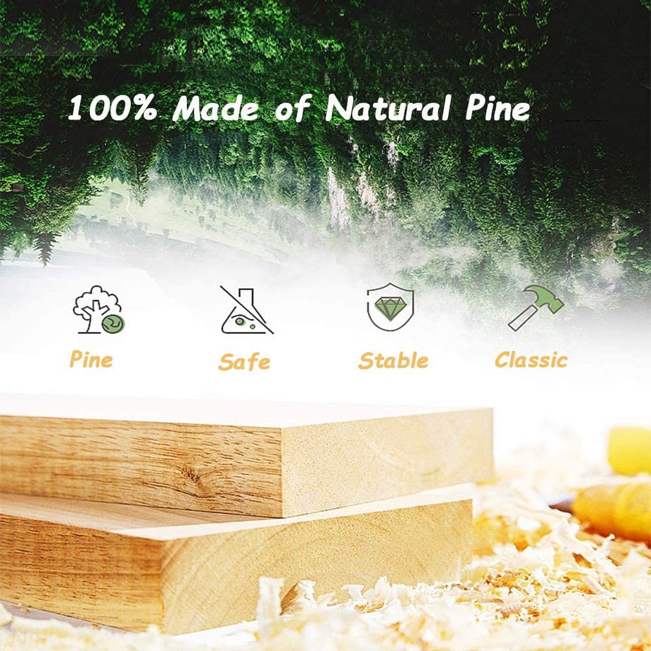 Dripex Wooden Baby Playpen, 8 Panels Large Play Fence for Toddlers, Kids Rectangle Activity Center Safety Play Yard with Lockable Door for Indoor and Outdoor