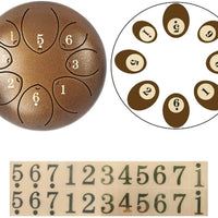 Dripex Steel Tongue Drum 8 Notes 8 Inch Percussion Instrument Handpan Ethereal Drum with with Bag, Music Book, Mallets, Finger Picks