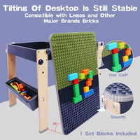 Dripex 9 in 1 Wooden Multi Activity Kids Table & Art Easel with Storage