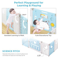 Dripex Upgrade Foldable Kids Activity Centre Safety Play Yard 14Panels