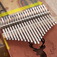 Dripex Kalimba Thumb Piano with Study Instruction and Tune Hammer, Finger Marimba Instrument(Mahogany)