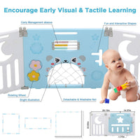 Dripex Upgrade Foldable Kids Activity Centre Safety Play Yard 14Panels