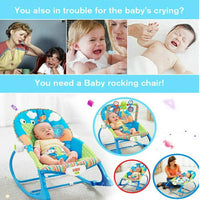 Baby Bouncer Soothing Vibration Rocker Cradle, Swing and Seat Chair Set, Soft Musical, Toys, Adjustable Recline Positions, Suit for Infant to Toddler