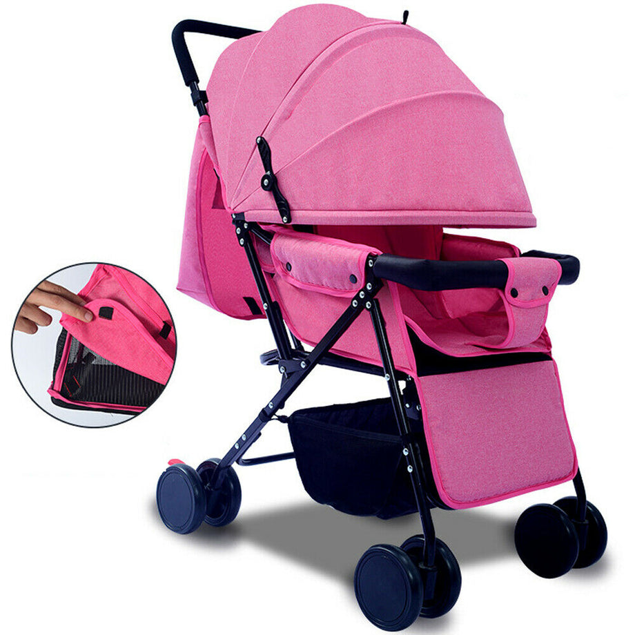 Foldable Baby Trolley Stroller Pushchair Pram Toddler Buggy Lightweight Travel