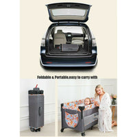 Bedside Sleeping Crib Adjustable Baby Next To Me Bed Foldable Travel Cot Sleeper