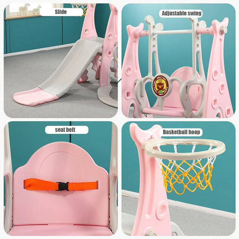 Dripex Kids Swing Set Playground Slide Children Play Area Outdoor Garden Toddler Baby