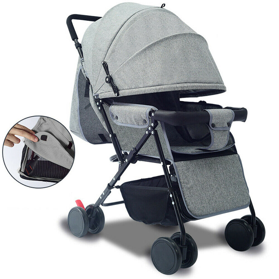 Foldable Baby Trolley Stroller Pushchair Pram Toddler Buggy Lightweight Travel